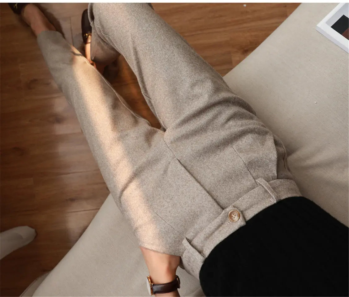 Women's Woolen Pants™ High Waisted Women Trousers