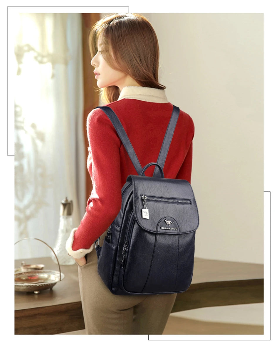 Women's Soft Backpacks™ Vintage Casual Travel Backpack