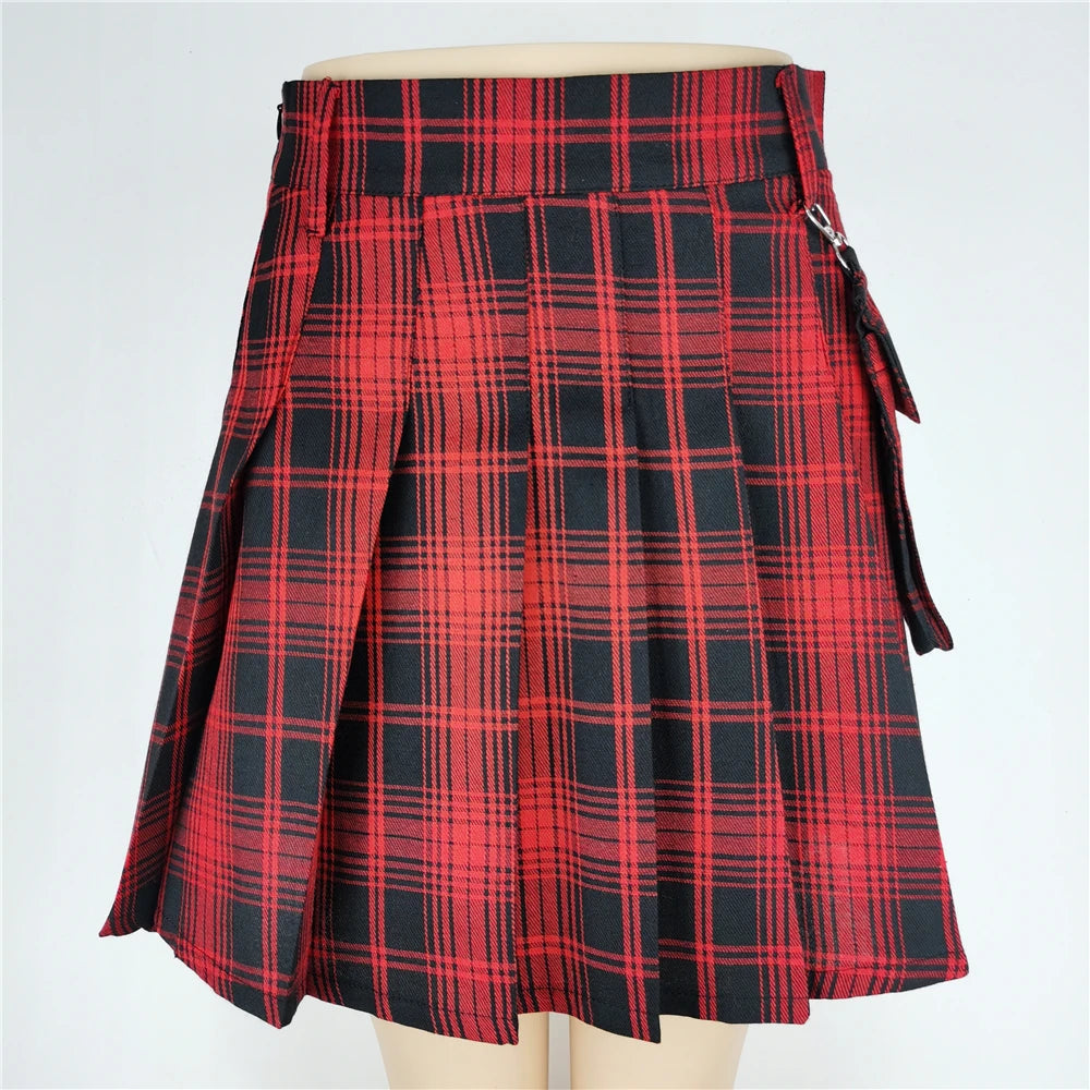 Women's Harajuku Punk Gothic Mini Skirt™ High Waist Patchwork Bandage Skirt