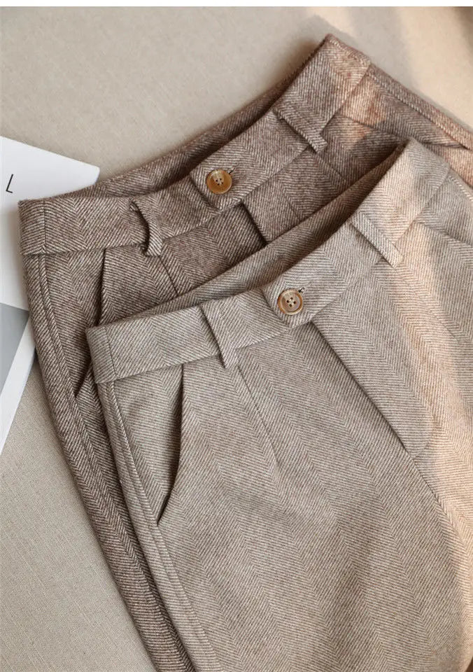 Women's Woolen Pants™ High Waisted Women Trousers