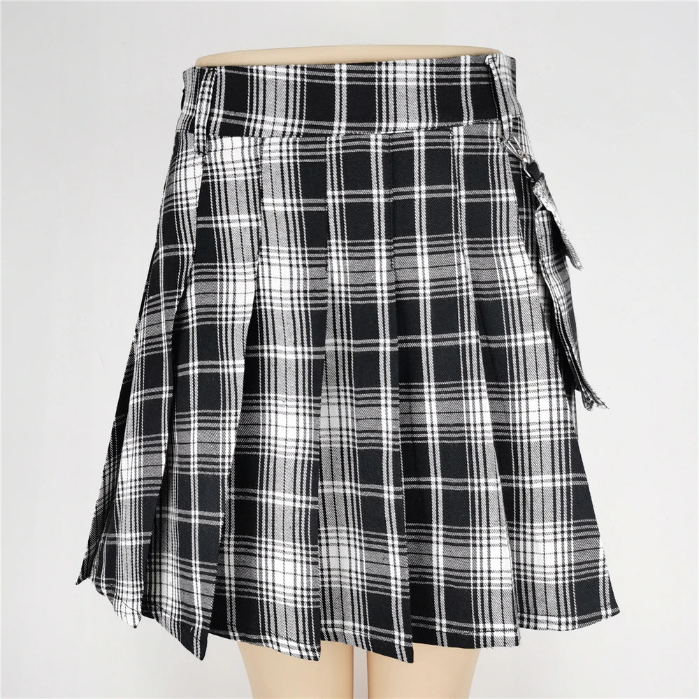 Women's Harajuku Punk Gothic Mini Skirt™ High Waist Patchwork Bandage Skirt