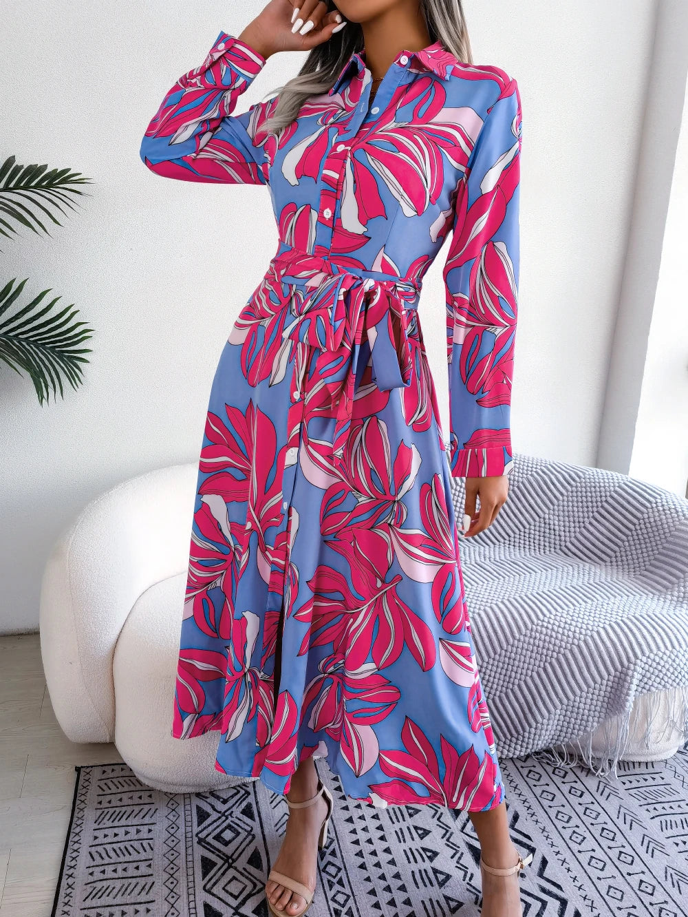 Women's Casual Floral Print Dress™ Long Sleeve Maxi Long Dress