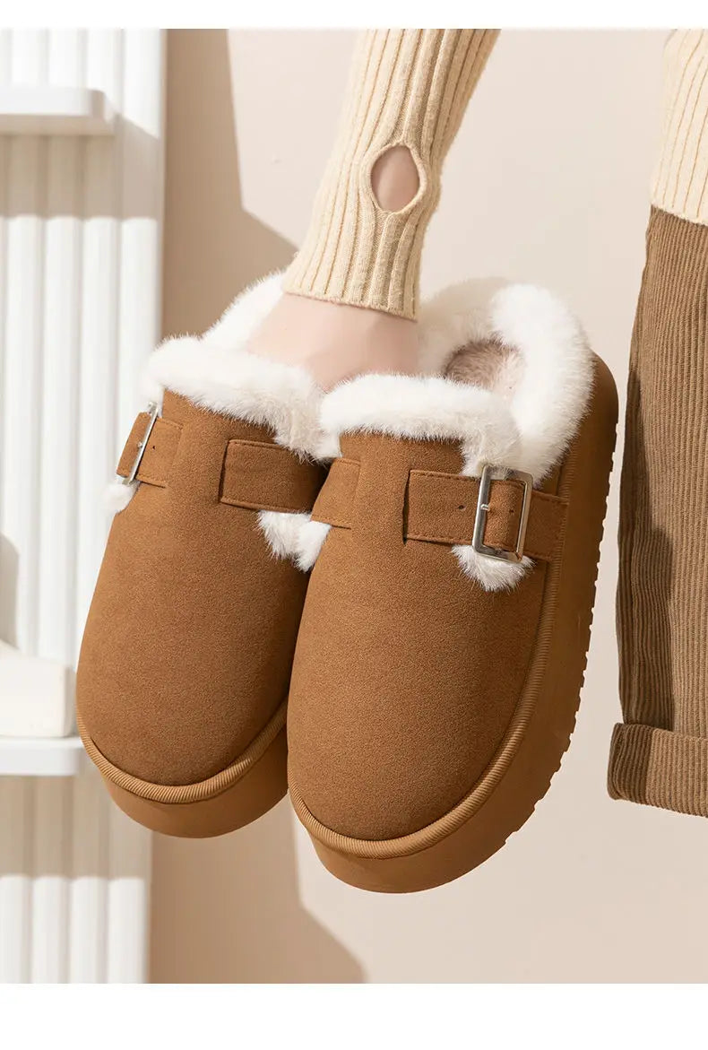 Women's Boken Shoes™ Plush Retro Bean Home Cotton Shoes