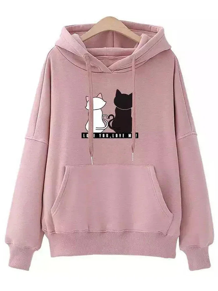 Women's Hoodies™ Autumn Spring Long Sleeve Harajuku Cat Print Sweatshirts