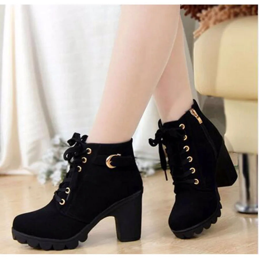 Women's Winter Pumps Boots™ High Heels Lace-up Boots