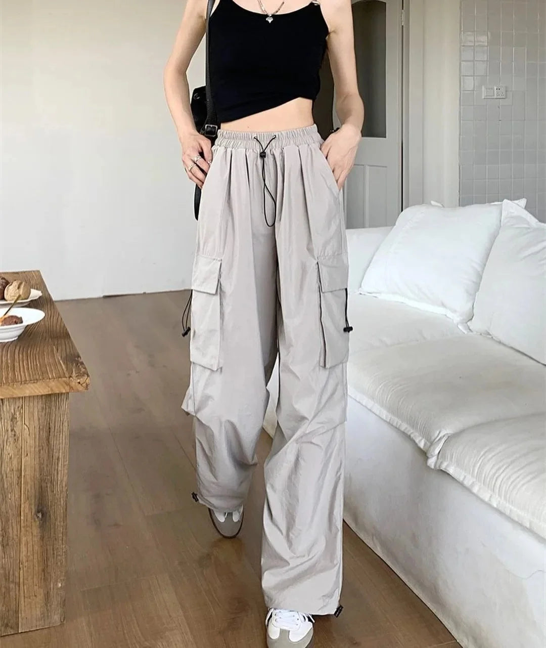 Women's American Vintage Pants™ Loose Fit High Straight Leg Trousers