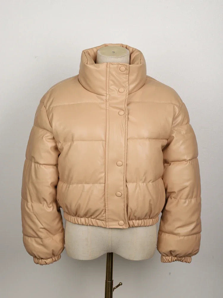 Women's Parka Jacket™ Thick PU Leather Jacket