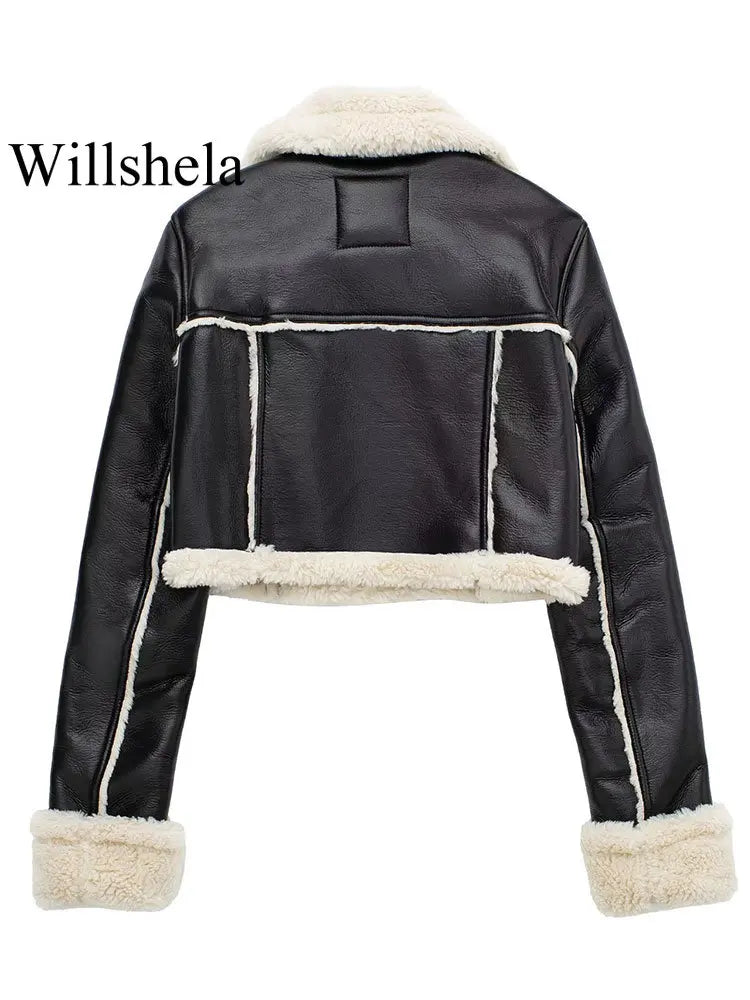 Willshela Women's Jacket™ Vintage Long Sleeves Lapel Neck Jacket