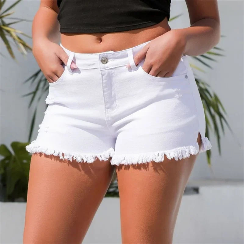 Women's Summer Split Tassel Shorts™ Vintage Casual High Waist Shorts