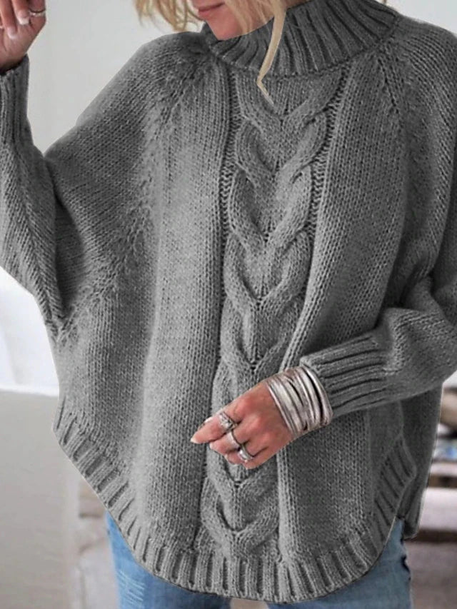 Women's Vintage Inspired Sweater™ Loose Fit High Neck Pullover
