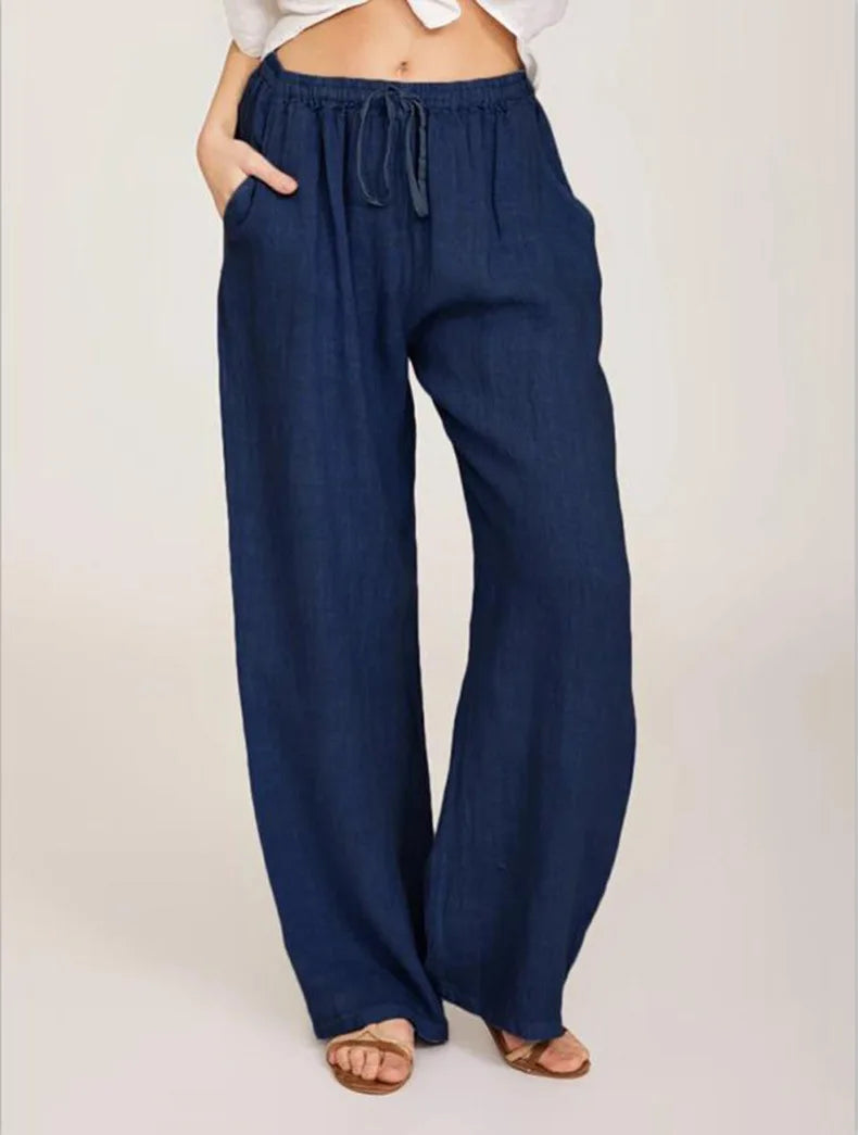 Women's Pants™ Large Loose Cotton Hemp Casual Pants