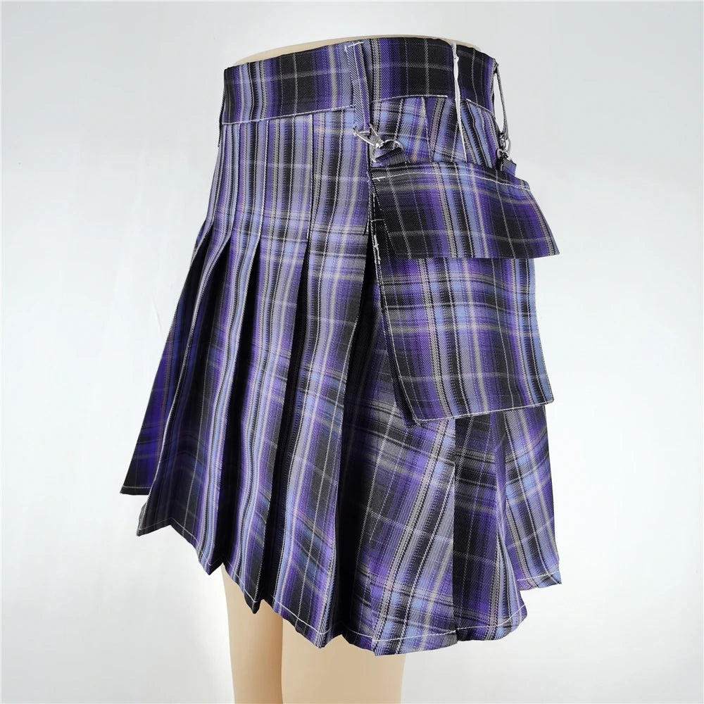Women's Harajuku Punk Gothic Mini Skirt™ High Waist Patchwork Bandage Skirt