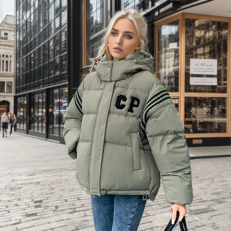 Women's Cotton Jacket™ Thick Loose Color Blocked Parkas Jacket