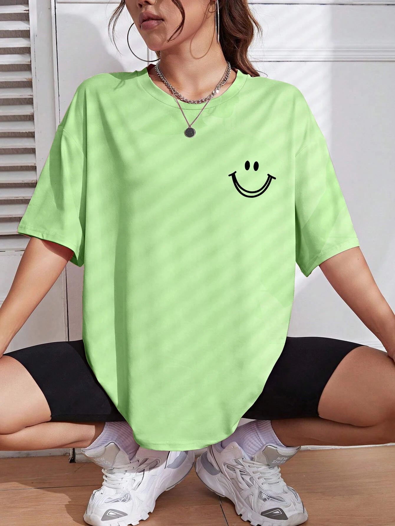 Women's Happy Expression Printed T Shirt™ Short Sleeve Cotton Crewneck T-Shirts