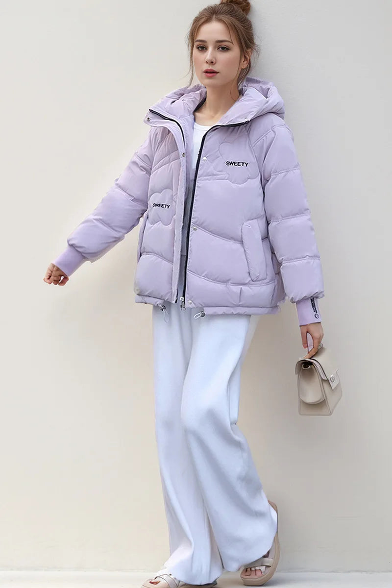 Women's Thick Coat™ Winter Cotton Casual Hooded Zipper Short Parkas Jacket