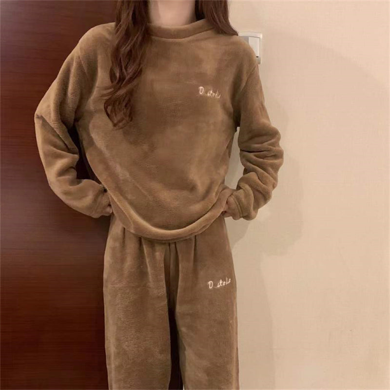 Women's ITOOLIN Cashmere Pajama Set™ Woolen Pullovers And Pants 2 pieces Sets