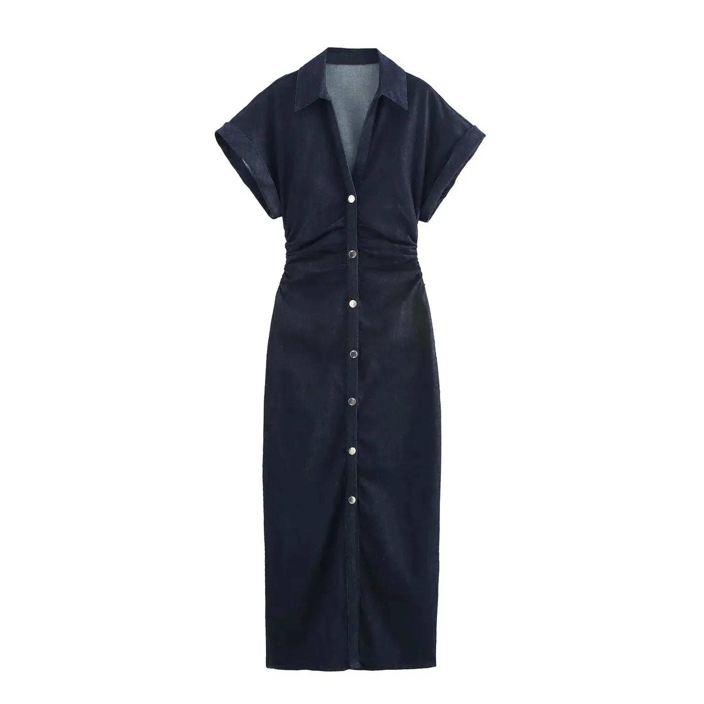 Women's TRAF Denim Dress™ Casual Short Sleeve Streetwear Midi Dress