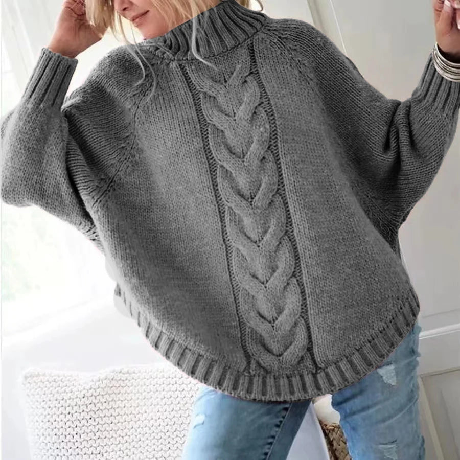 Women's Vintage Inspired Sweater™ Loose Fit High Neck Pullover
