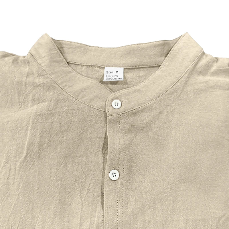 Men's Casual Linen Suit™ Long Sleeve Crew Neck T-shirt +Loose Fit Pants