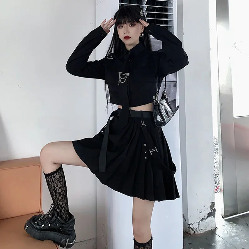 Women's Streetwear™ Harajuku Oversize Punk Chain Ribbon Skirts