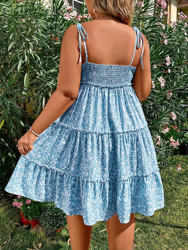 Women's Plus Size Floral Dresses™ Half Bodycon Short Sleeve Summer Sling Comfortable Dresses