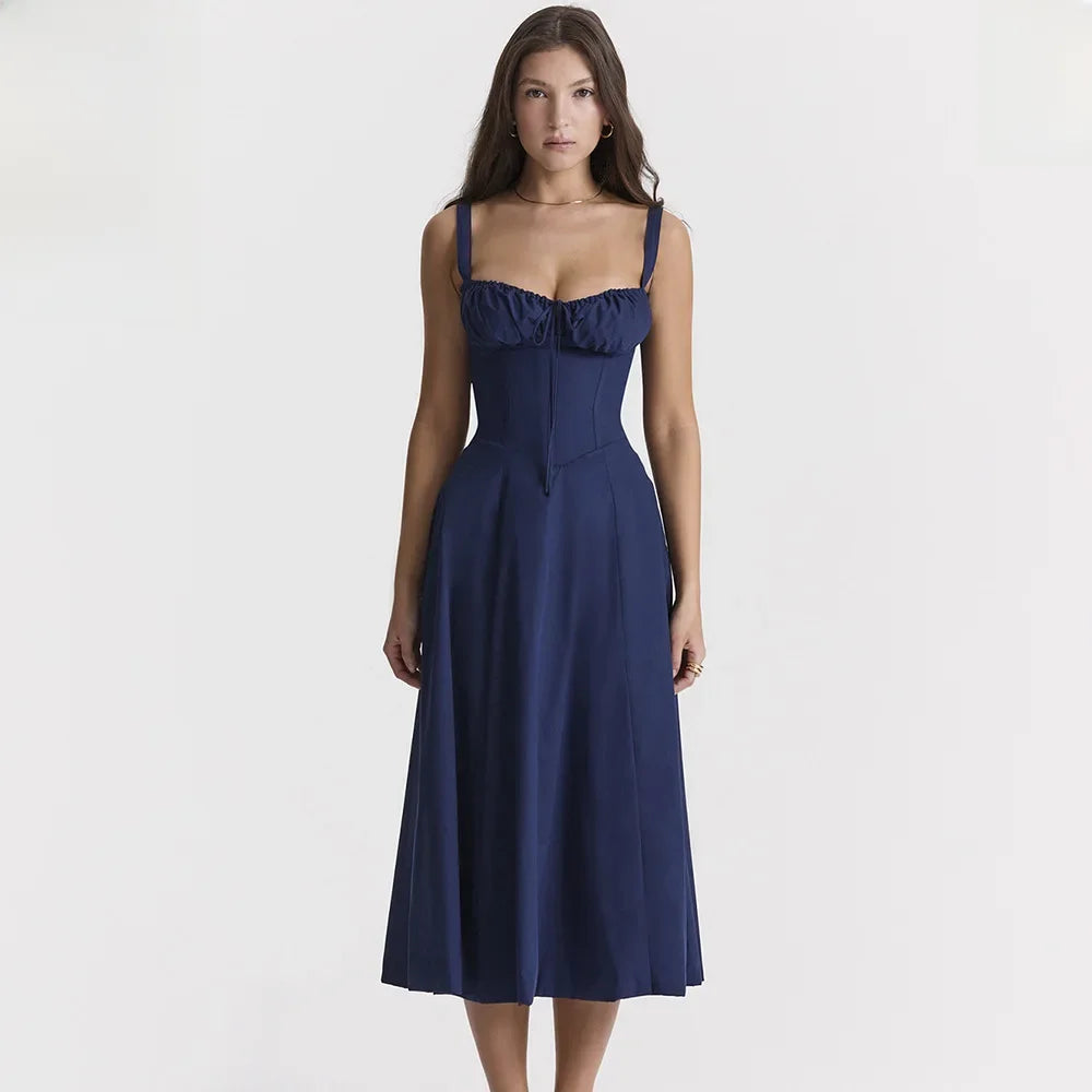 Women's Long Dresses™ Elegant Casual Tied Waist-fitted Slimming Sleeveless Side Slit Dress