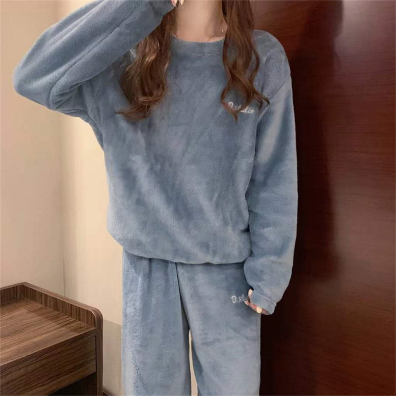 Women's ITOOLIN Cashmere Pajama Set™ Woolen Pullovers And Pants 2 pieces Sets
