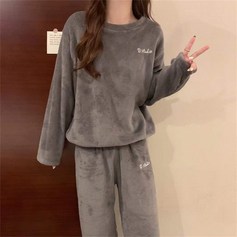 Women's ITOOLIN Cashmere Pajama Set™ Woolen Pullovers And Pants 2 pieces Sets