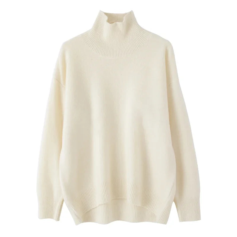 WinvyNee Women Sweater™ 100% Wool Turtleneck Pullover