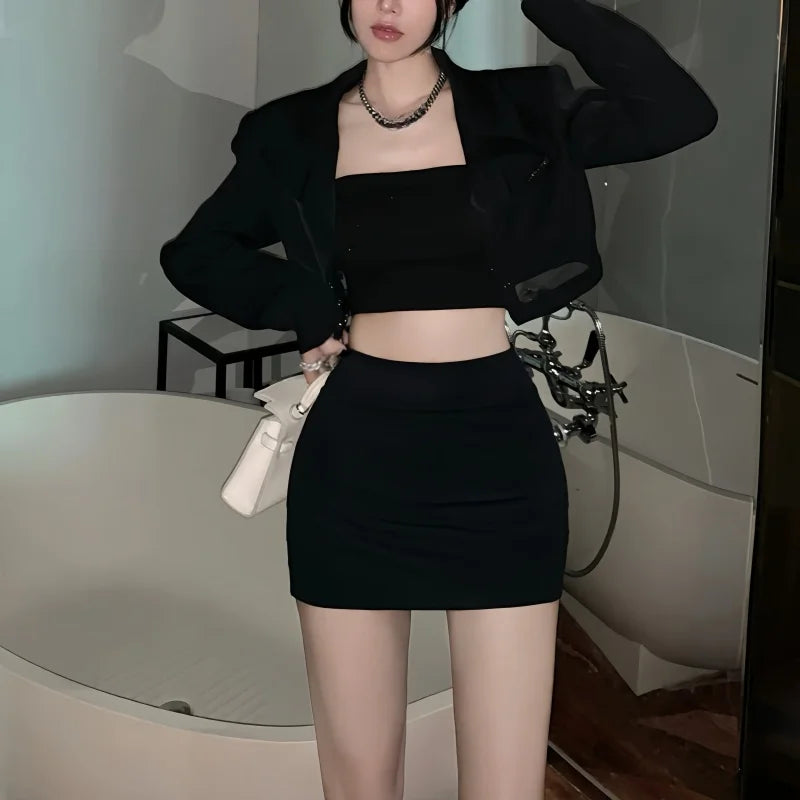Women's Casual Pencil Mini Short Skirts™ FREEAUCE Korean Style High Waist Mini Short Skirt