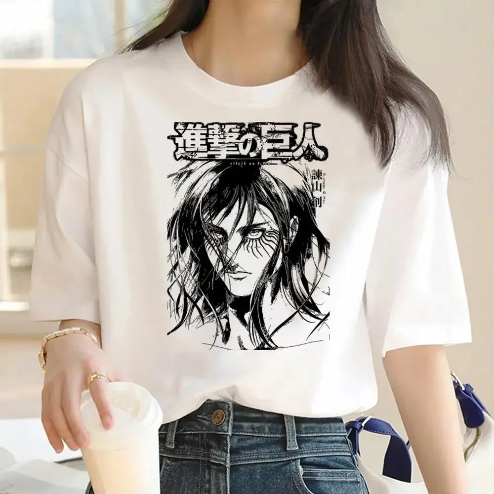 Women's T-Shirt™ Japanese Anime Attack on Titan Graphic Print Harajuku Short Sleeve Plus Size T Shirt