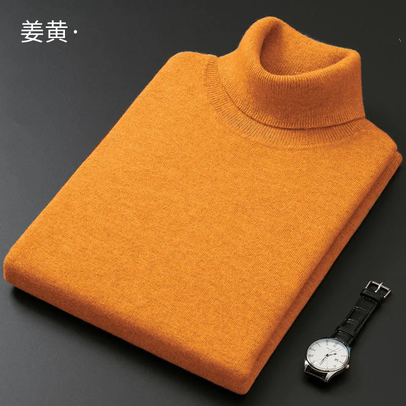 Men's Sweater™ Turtleneck Cashmere Cotton Blend Knitted Pullover