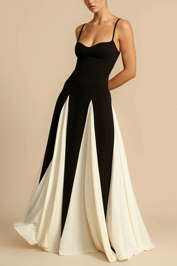 Women's Dress™ V Neck Elegant Sling Contrast Party Dress