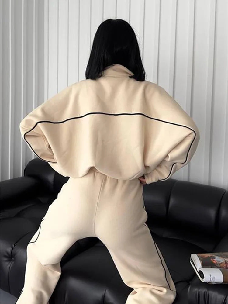 Women's Suit™ 2 Piece Outfits Long Sleeve Zip Up Jacket Jogger Sweatpants Tracksuit