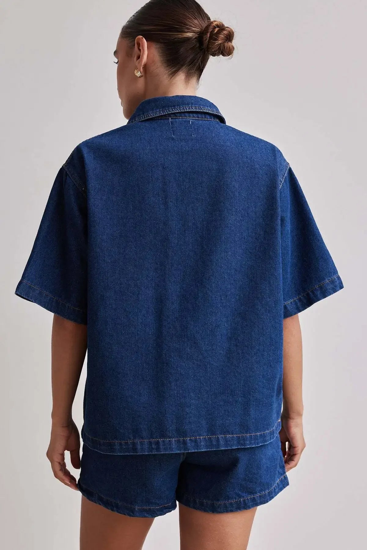 Women's Cross-Border Summer Suit™ Casual Vintage Loose-Fit Denim Shorts Suit