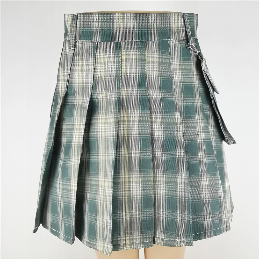 Women's Harajuku Punk Gothic Mini Skirt™ High Waist Patchwork Bandage Skirt