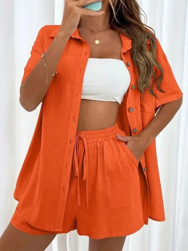Women's Cotton Shorts Set™ Summer Simple Design Clothes