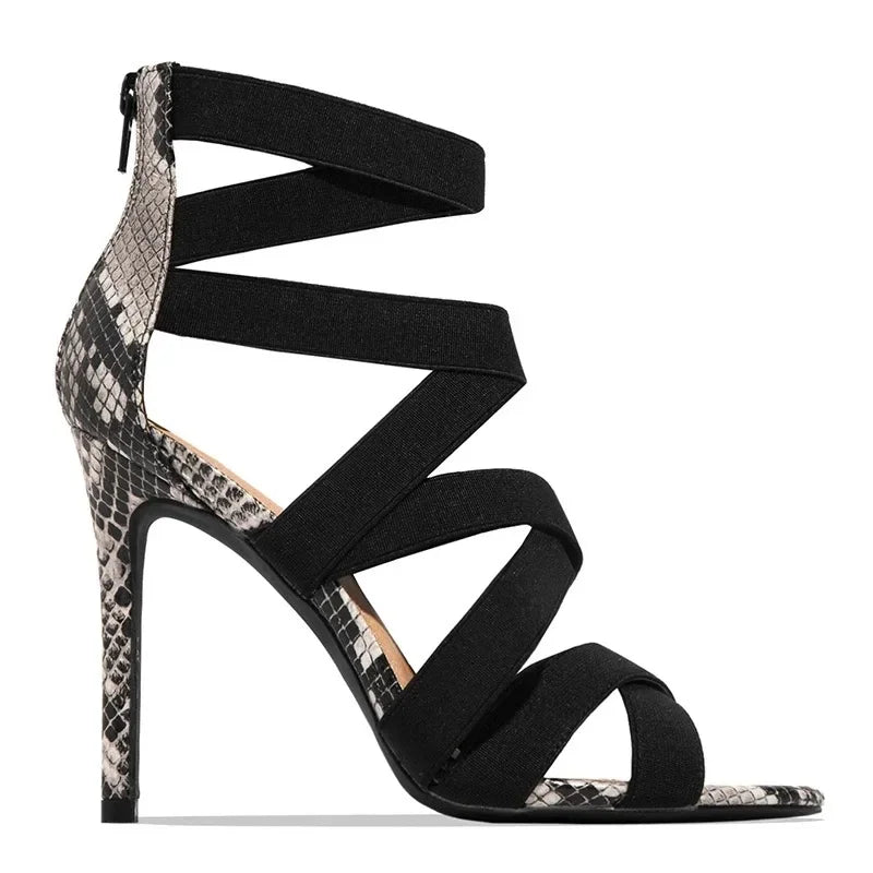 Women's High Heels™ Hollow Mesh Fish Mouth Spaghetti Straps Roman Rubber Sole Heels