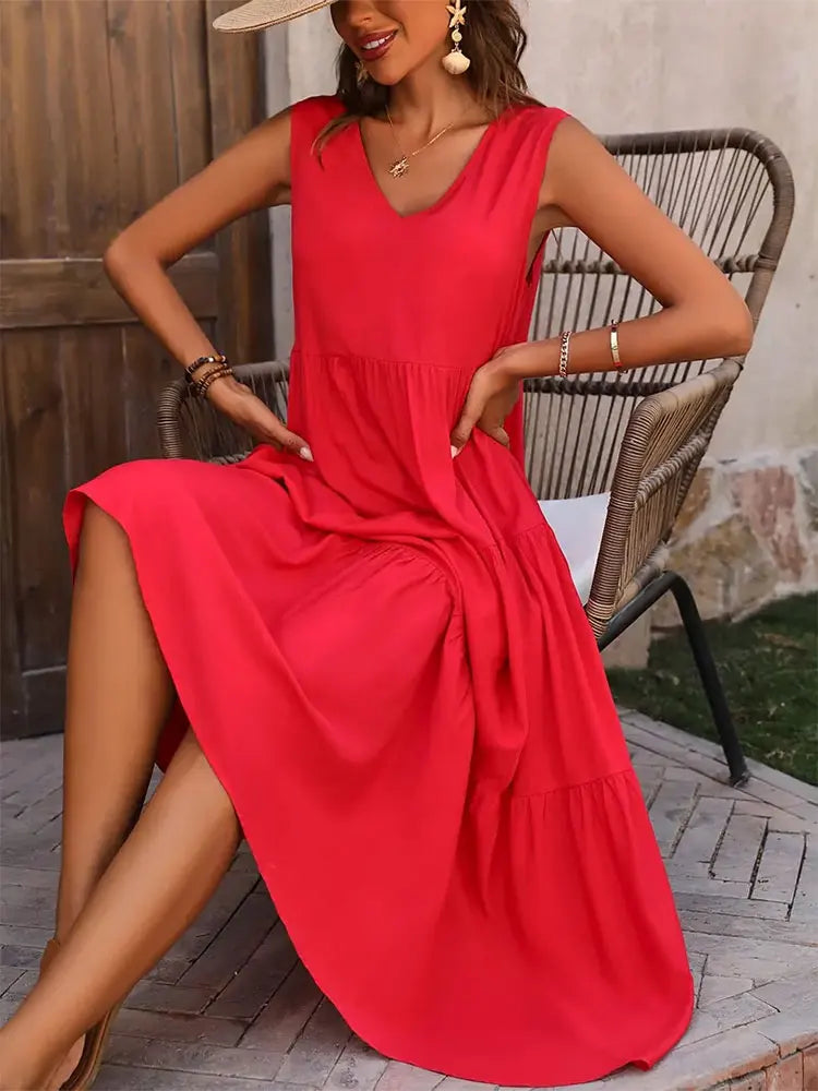 Women's Summer Dress™ Casual Long Dresses V-neck Loose Elegant Dress