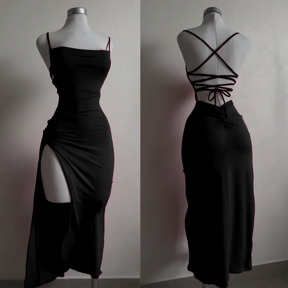 Women' Summer Sheath Dress™ Halter Strap Bag Hip Dress