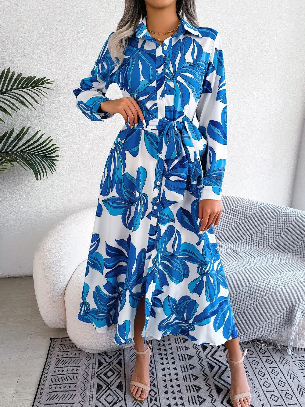 Women's Casual Floral Print Dress™ Long Sleeve Maxi Long Dress