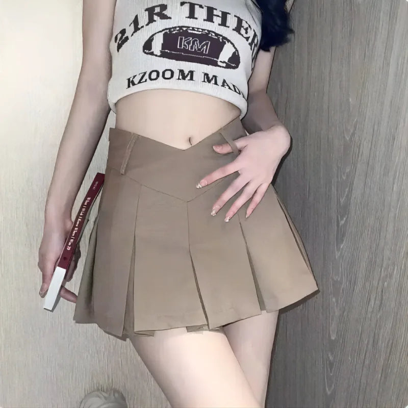 Women's Skirts™ Slim fit V-waist pleated skirt