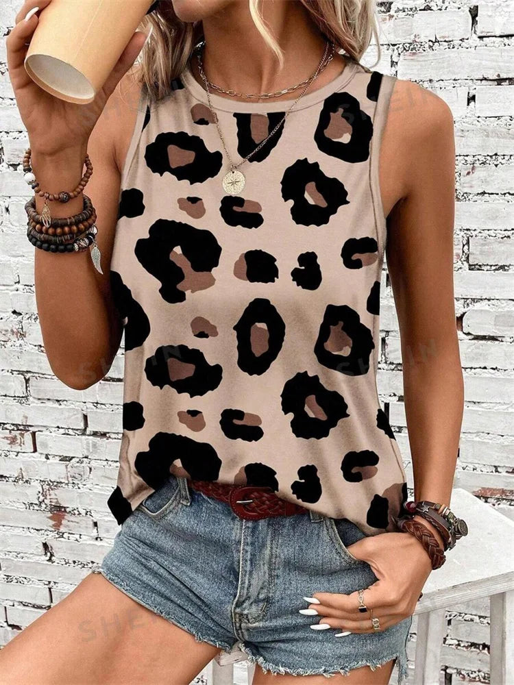 Women's Print Tank Tops™ Outdoor Summer Sleeveless Crew-neck Tank Top