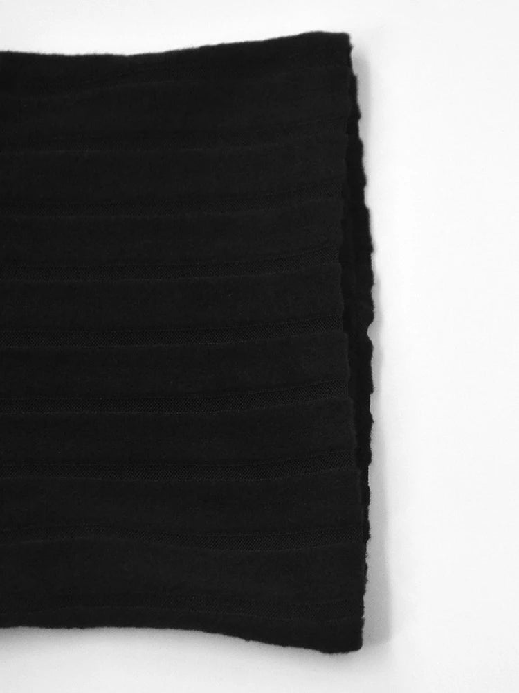 Women's Mini Dress™ Black Solid Turtleneck Long Sleeves Sheath Elegant Bodycon Party Dress