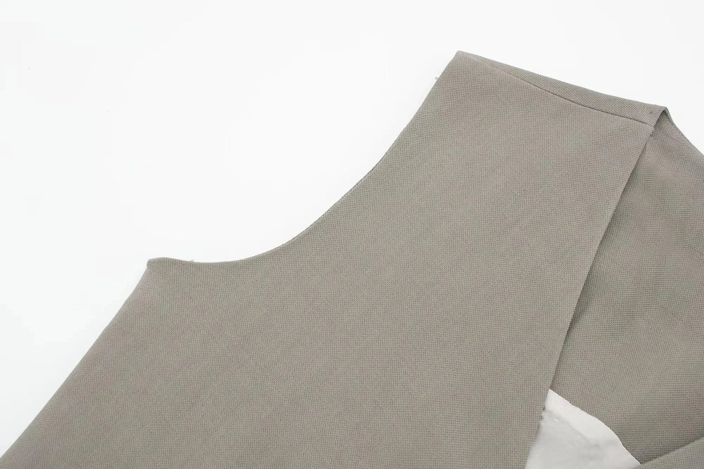 Women's TRAFZA Suit™ Asymmetric Sleeveless Single Breasted Top + High Waist Loose Trousers