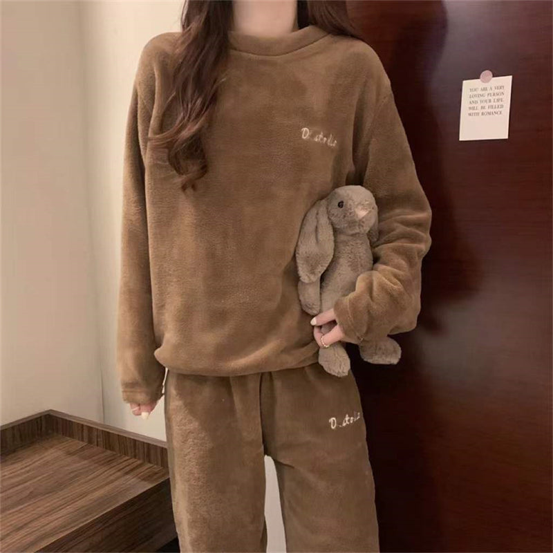 Women's ITOOLIN Cashmere Pajama Set™ Woolen Pullovers And Pants 2 pieces Sets