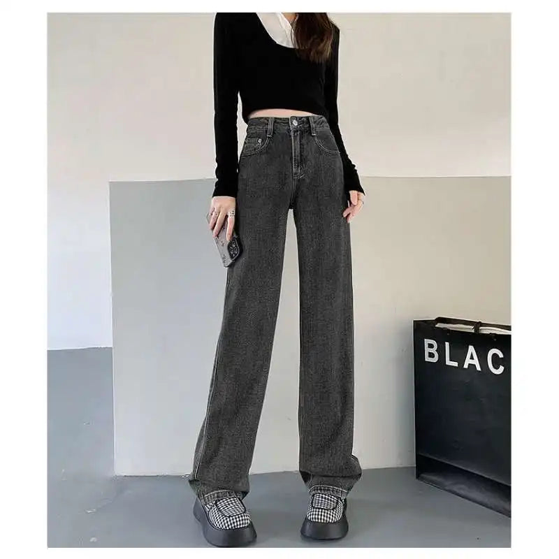 Women's High Waisted Slim Jeans™ Casual Loose Thin Floor Pants Wide Leg Pants