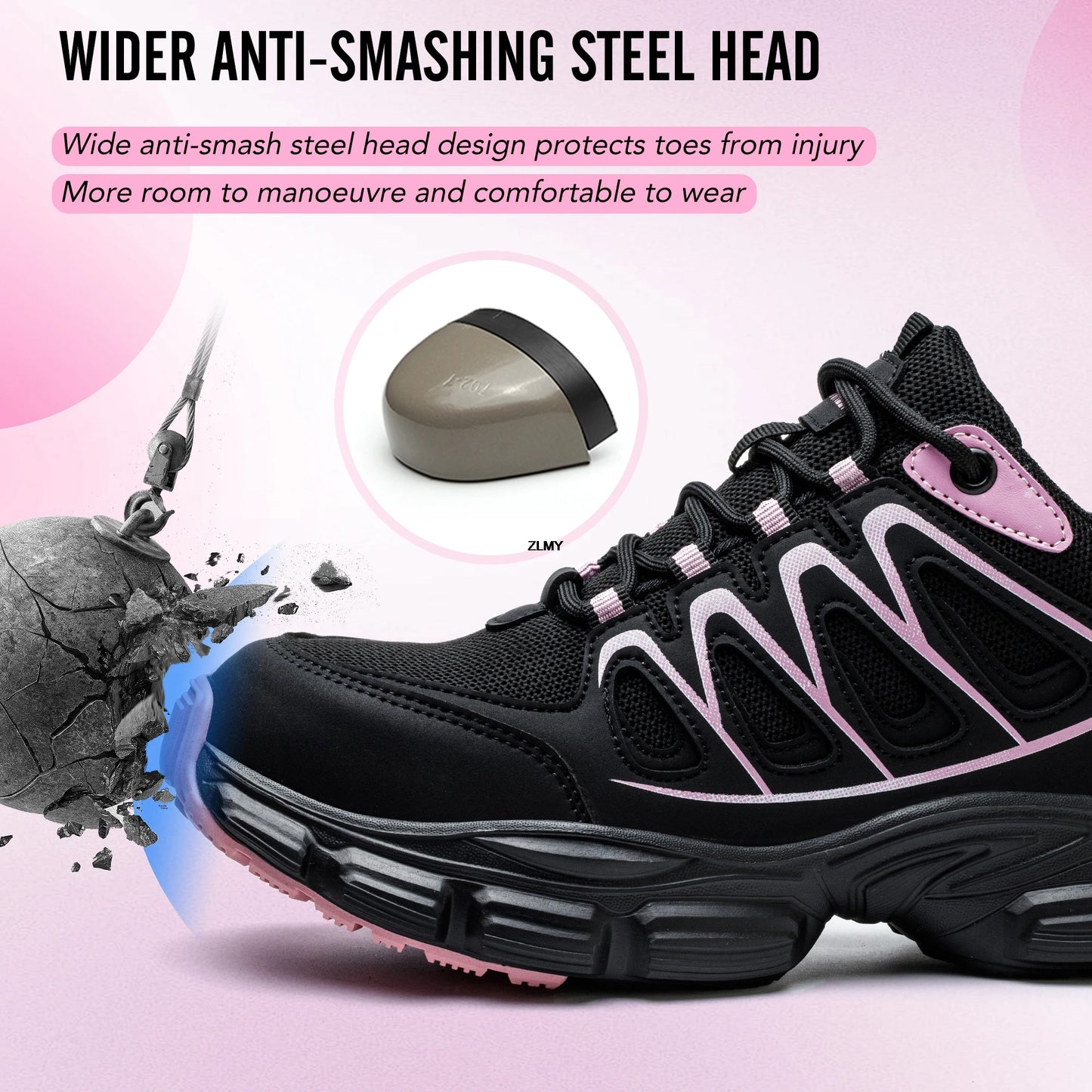 ZLMY Women's Safety Shoes™ Breathable Steel Toe Puncture Proof Sneakers