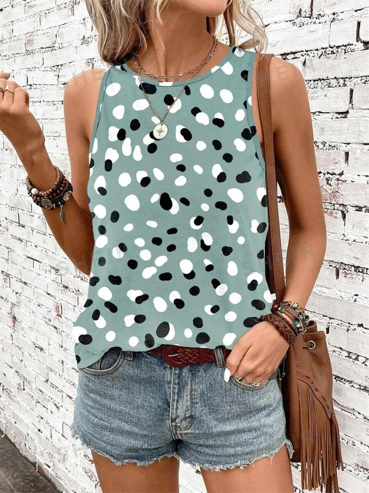 Women's Print Tank Tops™ Outdoor Summer Sleeveless Crew-neck Tank Top