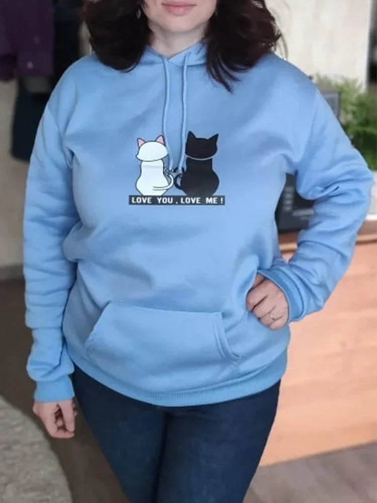 Women's Hoodies™ Autumn Spring Long Sleeve Harajuku Cat Print Sweatshirts